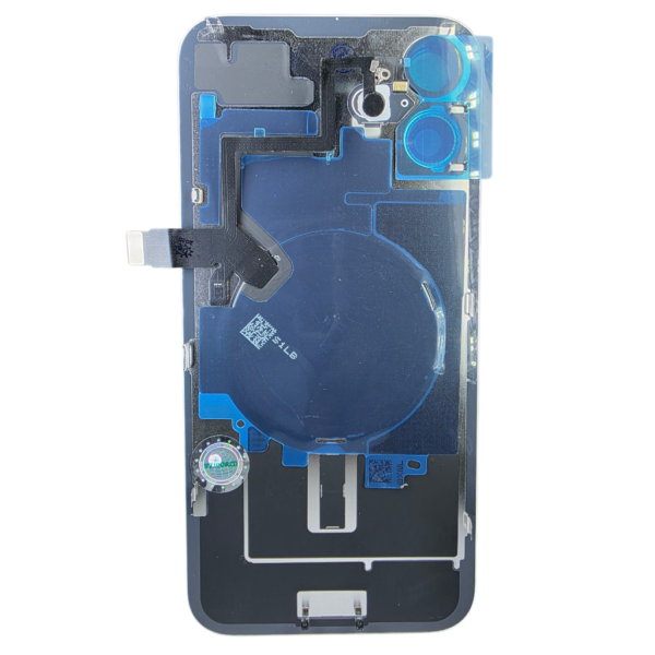 Pour iPhone 16 PLUS -Extra Glass avec NFC, cadre de caméra agrandi -BLANC – Image 2