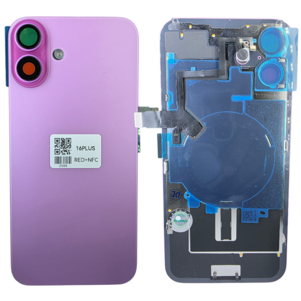 Pour iPhone 16 PLUS -Extra Glass avec NFC, cadre de caméra agrandi -LAVENDER