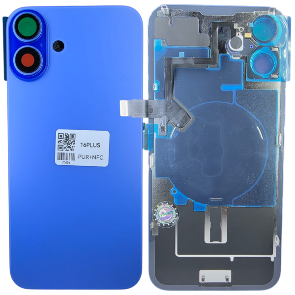 Pour iPhone 16 PLUS -Extra Glass avec NFC, cadre de caméra agrandi -VIOLET