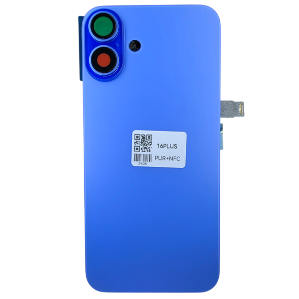 Pour iPhone 16 PLUS -Extra Glass avec NFC, cadre de caméra agrandi -VIOLET – Image 3