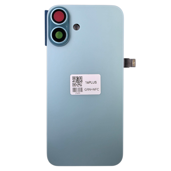 Pour iPhone 16 PLUS -Extra Glass avec NFC, cadre de caméra agrandi -VERT – Image 3