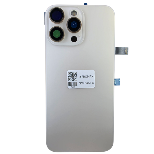 Pour iPhone 16 PRO MAX -Extra Glass avec NFC, cadre de caméra agrandi -Désert Titane – Image 3
