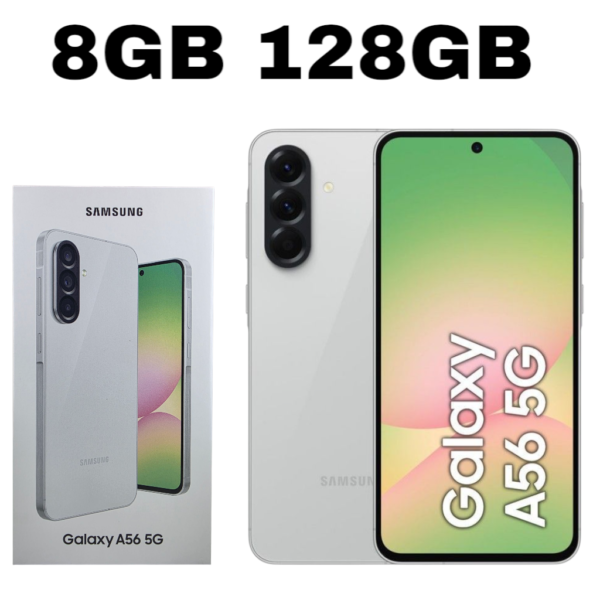 Samsung Galaxy A56 5G – A566B -8GO RAM 128 Go – Batterie : 5000 mAh – BLANC