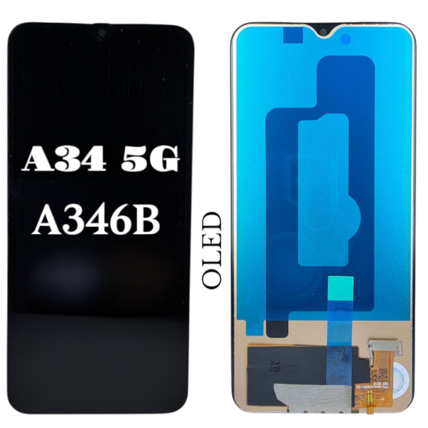 Écran Samsung Galaxy A34 5G – A346B – sans cadre OLED – NOIR