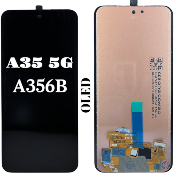 Écran Samsung Galaxy A35 5G – A356B – sans cadre OLED – NOIR