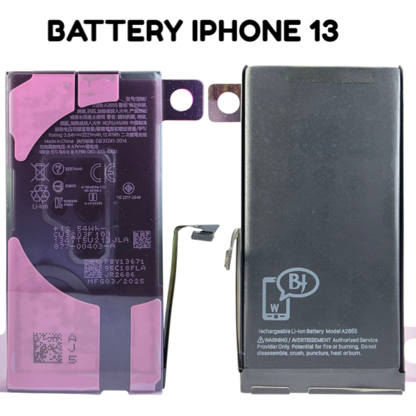 BATTERIE POUR IPHONE 13 -A2655-marque BJ WORLD-3227 mAh 100% GRANDE CAPACITÉ – Image 3