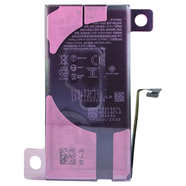 BATTERIE POUR IPHONE 13 -A2655-marque BJ WORLD-3227 mAh 100% GRANDE CAPACITÉ – Image 5