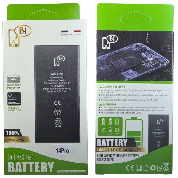 BATTERIE POUR IPHONE 14 PRO -A2866-marque BJ WORLD-3200 mAh 100% GRANDE CAPACITÉ – Image 5
