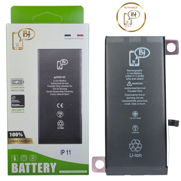 BATTERIE POUR IPHONE 11 -R39121-marque BJ WORLD-3110mAh 100% GRANDE CAPACITÉ