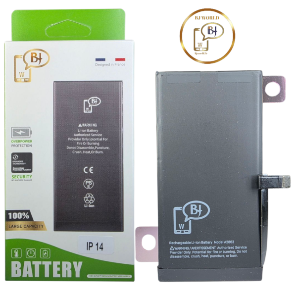 BATTERIE POUR IPHONE 14 -A2863-marque BJ WORLD-3279mAh 100% GRANDE CAPACITÉ