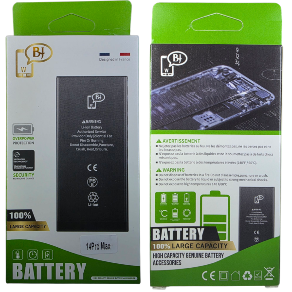 BATTERIE POUR IPHONE 14 PRO MAX -A2830-marque BJ WORLD-4323mAh 100% GRANDE CAPACITÉ – Image 4