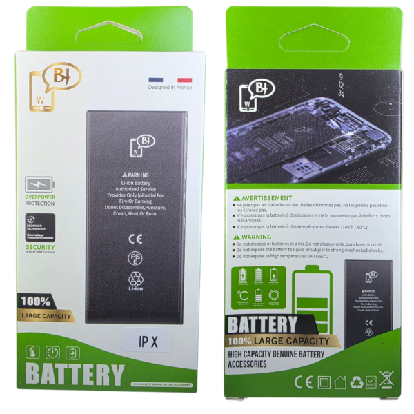 BATTERIE POUR IPHONE X -A17015-marque BJ WORLD-2716mAh 100% GRANDE CAPACITÉ – Image 4