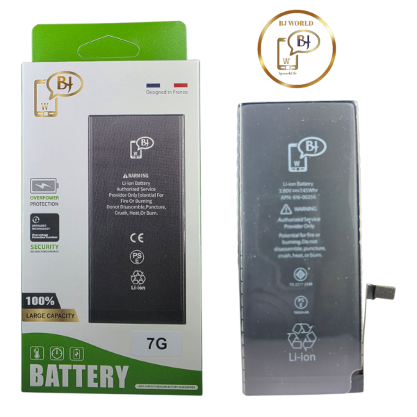 BATTERIE POUR IPHONE 7G -R35393-marque BJ WORLD-1960mAh 100% GRANDE CAPACITÉ