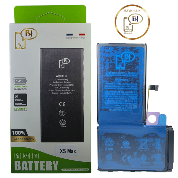 BATTERIE POUR IPHONE XS MAX -R35393-marque BJ WORLD-3174mAh 100% GRANDE CAPACITÉ