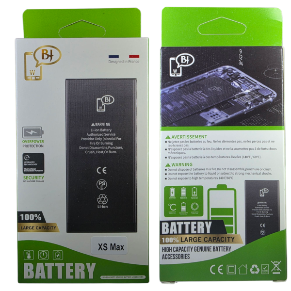 BATTERIE POUR IPHONE XS MAX -R35393-marque BJ WORLD-3174mAh 100% GRANDE CAPACITÉ – Image 4