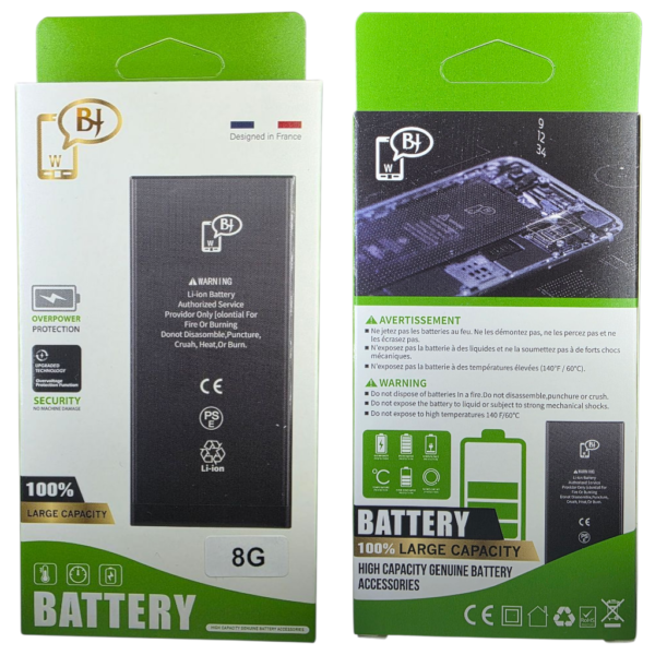 BATTERIE POUR IPHONE 8G -R35393-marque BJ WORLD-1821mAh 100% GRANDE CAPACITÉ – Image 4