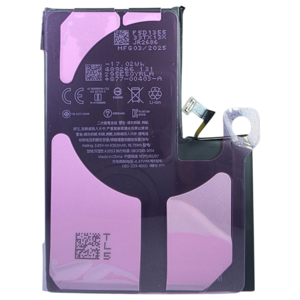 BATTERIE POUR IPHONE 13 PRO MAX -A2653-marque BJ WORLD-4383mAh 100% GRANDE CAPACITÉ – Image 2