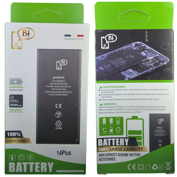 BATTERIE POUR IPHONE 14 PLUS -A2850-marque BJ WORLD-4325mAh 100% GRANDE CAPACITÉ – Image 4
