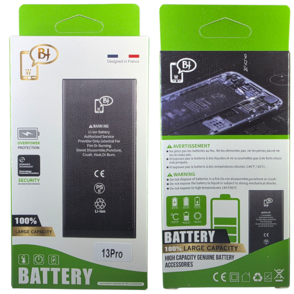 BATTERIE POUR IPHONE 13 PRO -A2656-marque BJ WORLD-3095mAh 100% GRANDE CAPACITÉ – Image 4