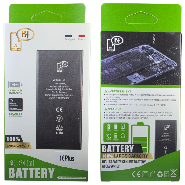 BATTERIE POUR IPHONE 16 PLUS -NA247-marque BJ WORLD-4674mAh 100% GRANDE CAPACITÉ – Image 4