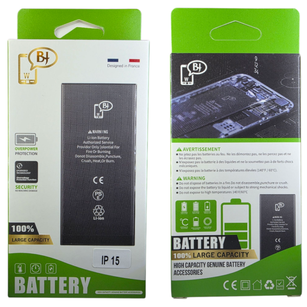 BATTERIE POUR IPHONE 15 -A3018-marque BJ WORLD-3349mAh 100% GRANDE CAPACITÉ – Image 4