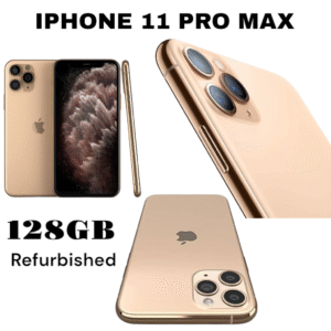 iPhone 11 PRO MAX reconditionné (128 Go, AAA+) Batterie Capacité 100 % – OR