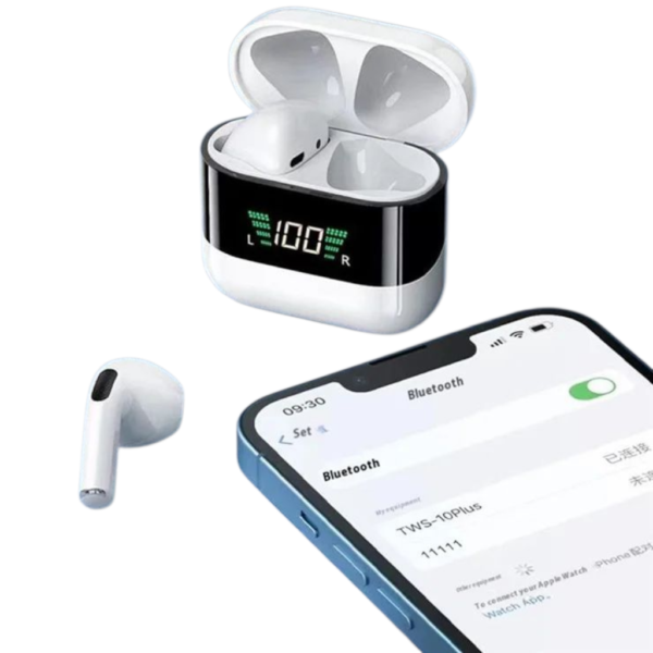 Ecouteurs Remax TWS-10PLUS Version améliorée 200mAh Bluetooth 5.4 pour iOS et Android- Blanc – Image 4