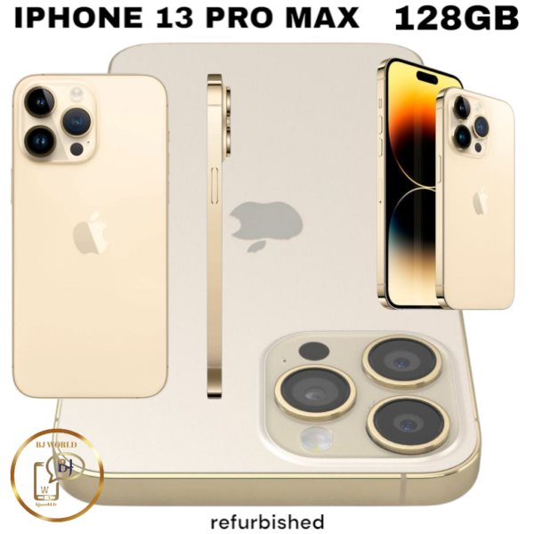 iPhone 13 PRO MAX reconditionné (128 Go, AAA+) Batterie Capacité 100 % – OR