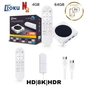 Décodeur ZOKU ULTRA HD-8K 4 Go RAM 64 Go Android 12 Smart BT Télécommande vocale Allwinner H618 Boîtier TV Streamer haute qualité