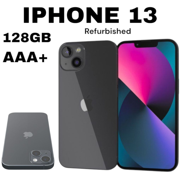 iPhone 13 reconditionné (128 Go, AAA+) Batterie Capacité 100 % – -Midnight