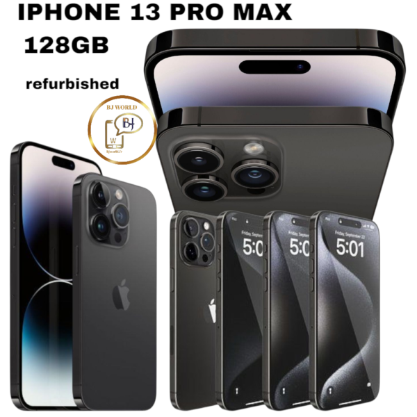iPhone 13 PRO MAX reconditionné (128 Go, AAA+) Batterie Capacité 100 % – NOIR
