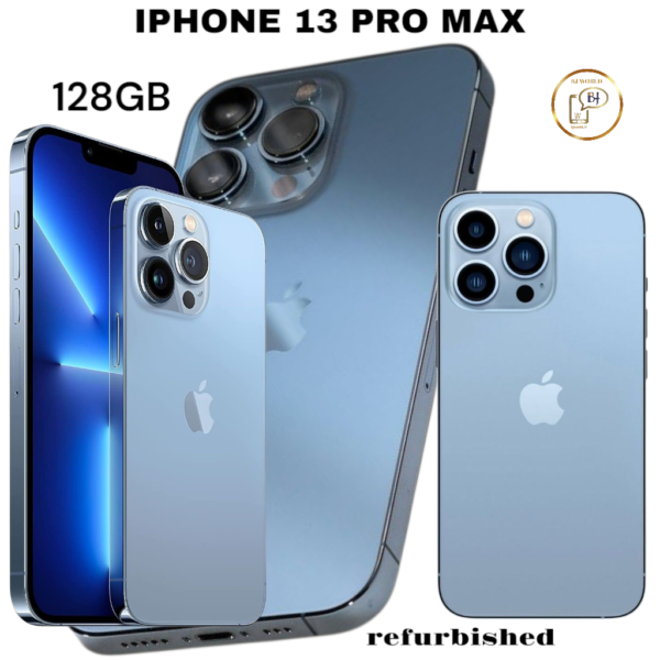 iPhone 13 PRO MAX reconditionné (128 Go, AAA+) Batterie Capacité 100 % – BLEU