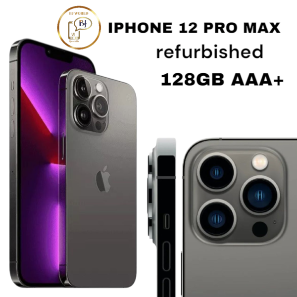 iPhone 12 PRO MAX reconditionné (128 Go, AAA+) Batterie Capacité 100 % – NOIR