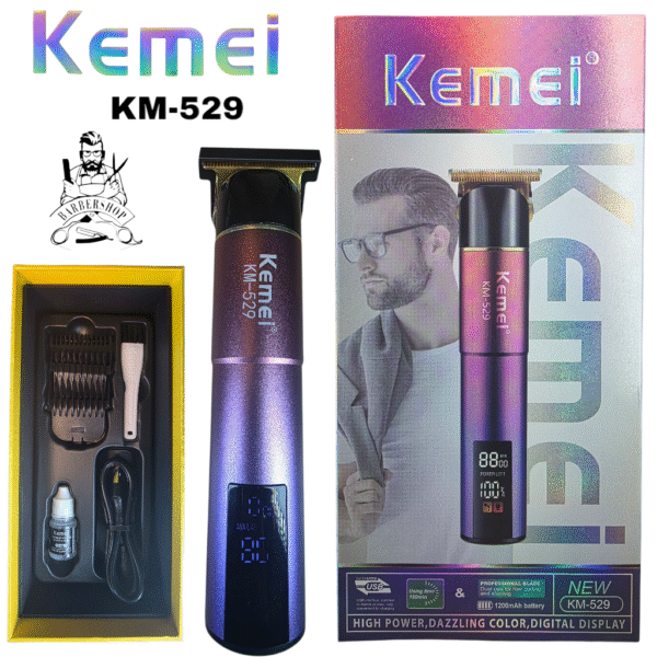 Kemei KM-529 Lame professionnelle double USE pour couper et raser les poils. Batterie 1200 mAh.