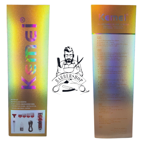 Kemei KM-1761-14 EN 1 Lame professionnelle double USE pour couper et raser les poils. Batterie 1800 mAh. – Image 5