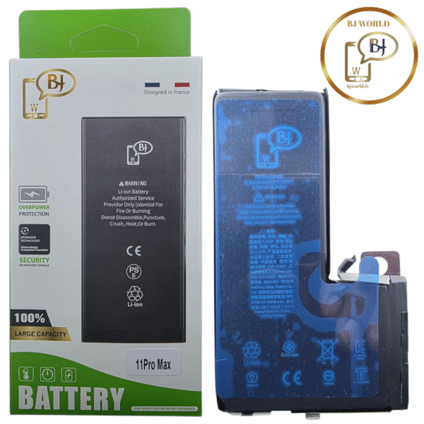 BATTERIE POUR IPHONE 11 PRO MAX -R39990-marque BJ WORLD-3879mAh 100% GRANDE CAPACITÉ