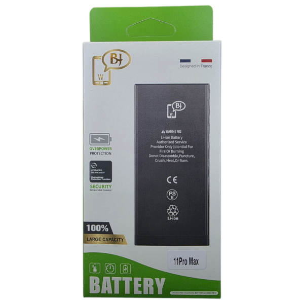 BATTERIE POUR IPHONE 11 PRO MAX -R39990-marque BJ WORLD-3879mAh 100% GRANDE CAPACITÉ – Image 4