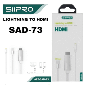 CÂBLE LIGHTNING VERS HDMI VIDÉO SPÉCIALISÉ 180CM-SAD-73