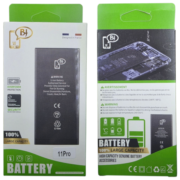 BATTERIE POUR IPHONE 11 PRO -R39121-marque BJ WORLD-3045mAh 100% GRANDE CAPACITÉ – Image 4