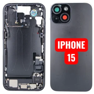 Chassis Iphone 15 Avec Toutes Les Petites Pièces RECONDITIONNE-NOIR