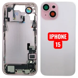 Chassis Iphone 15 Avec Toutes Les Petites Pièces RECONDITIONNE-ROSE