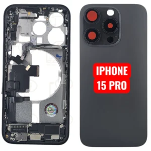 Chassis Iphone 15 PRO Avec Toutes Les Petites Pièces RECONDITIONNE-TITANE NOIR