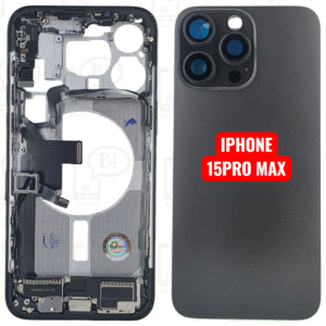 Chassis Iphone 15 PRO MAX Avec Toutes Les Petites Pièces RECONDITIONNE-TITANE NOIR