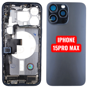 Chassis Iphone 15 PRO MAX Avec Toutes Les Petites Pièces RECONDITIONNE-TITANE BLEU
