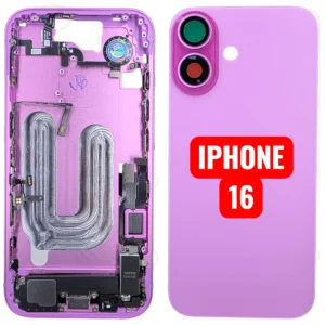 Chassis Iphone 16 Avec Toutes Les Petites Pièces RECONDITIONNE-ROSE